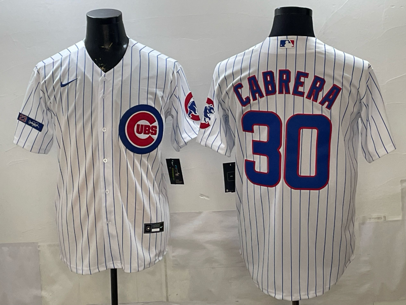 Men 2026 Chicago Cubs #30 Cabrera white Game Nike MLB Jersey 03001